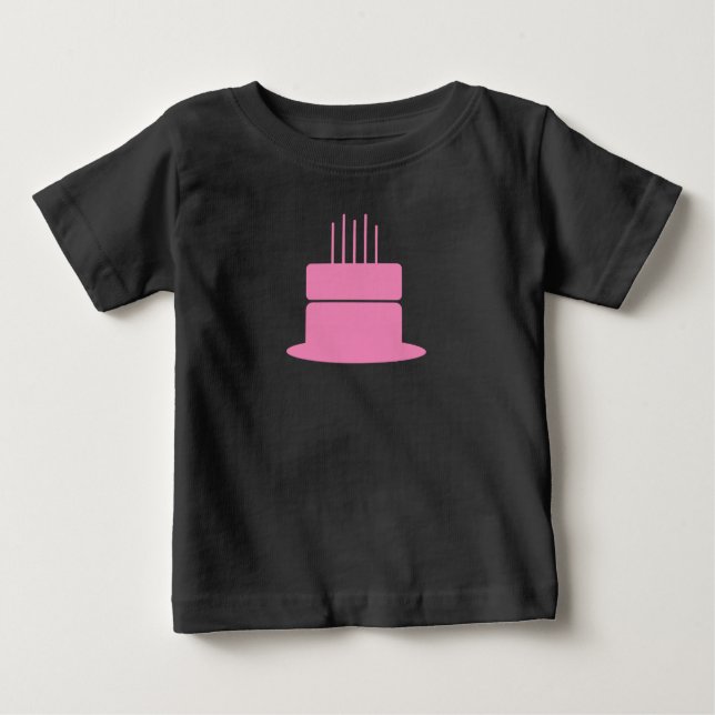 Camiseta de Bebê - Bolo de Aniversário Qualquer Co (Frente)