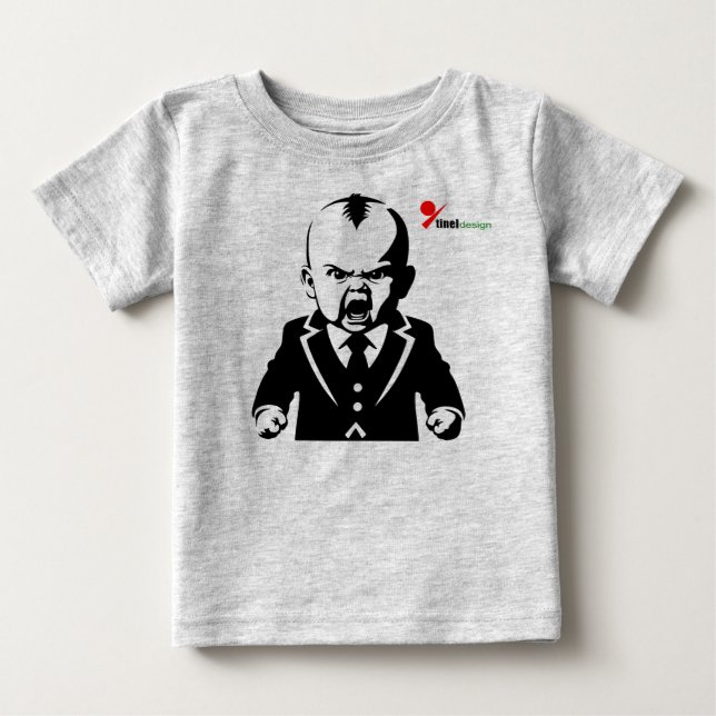 Camiseta de Bebê Bravo | Camiseta Infantil Chefe S (Frente)
