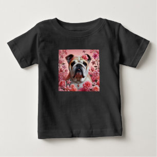 Camiseta de bebê bulldog fofa!