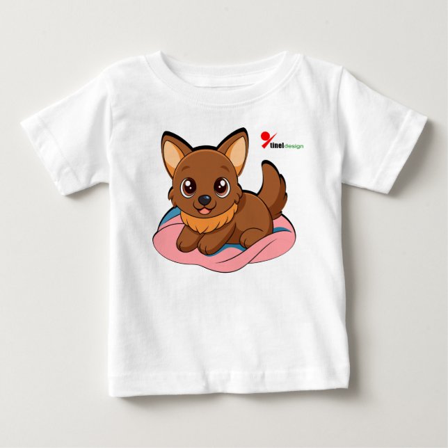 Camiseta de Bebê Cachorrinho  (Frente)