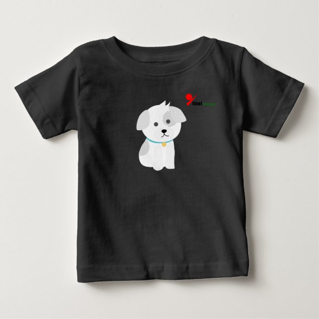 Camiseta de Bebê Cachorrinho  (Frente)