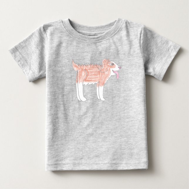 Camiseta de Bebê Cachorro Feliz (Frente)