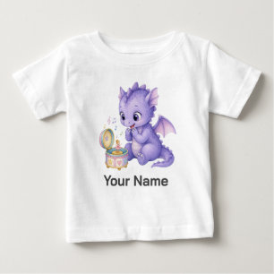 Camiseta de Bebê Caixa de Música do Dragão com Nom