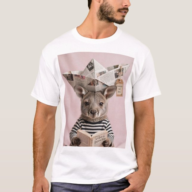 Camiseta de Bebê Canguru Vibra Bonito – Presente d (Frente)