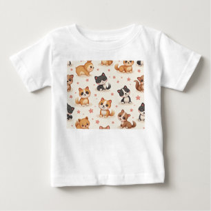 camiseta de bebê catdog