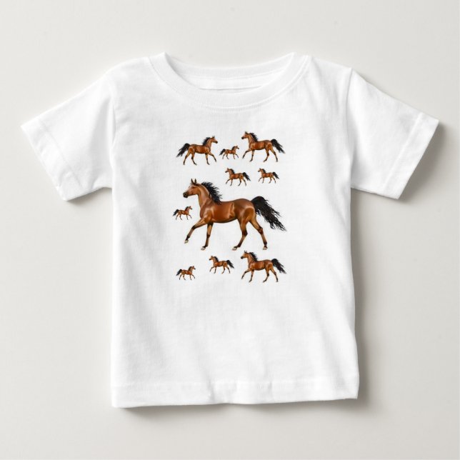 Camiseta de Bebê Cavalo (Frente)