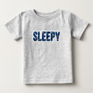 Camiseta de bebê celestial sonolento com brilho 3D