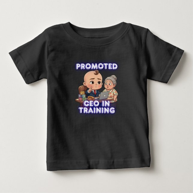 Camiseta de Bebê CEO em Treinamento – Presente Div (Frente)