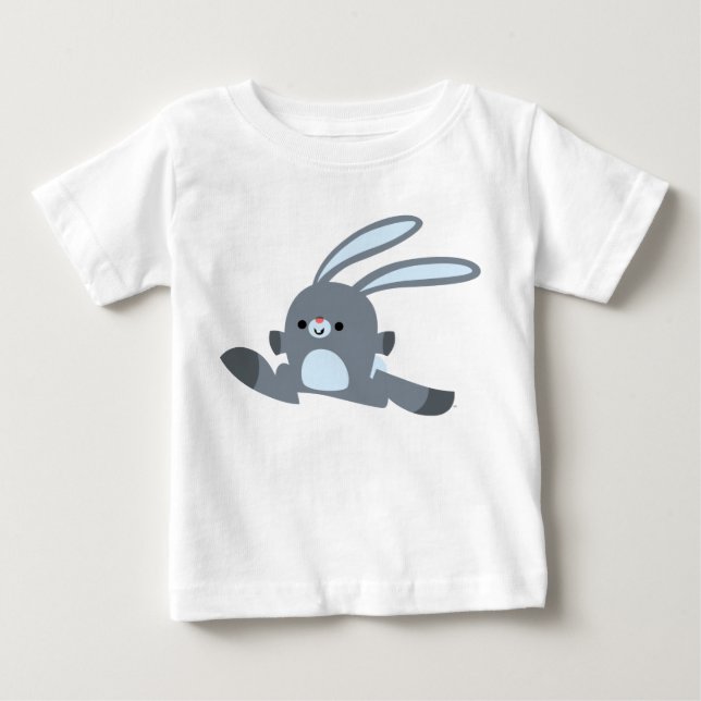 Camiseta de Bebê Coelho de Desenho Animato Fofo Co (Frente)