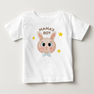 Camiseta de Bebê Coelho Menino da Mamãe Bonitinho,