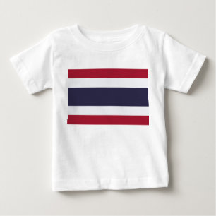 Camiseta de Bebê com a Bandeira da Tailândia