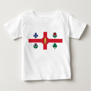 Camiseta de Bebê com a Bandeira de Montreal