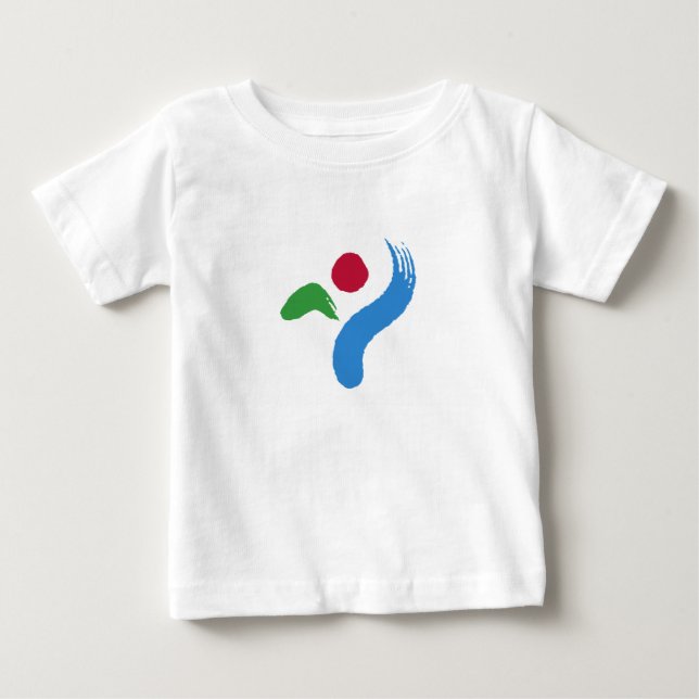 Camiseta de Bebê com a Bandeira de Seul (Frente)