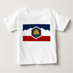 Camiseta de Bebê com a Bandeira de Utah, EUA