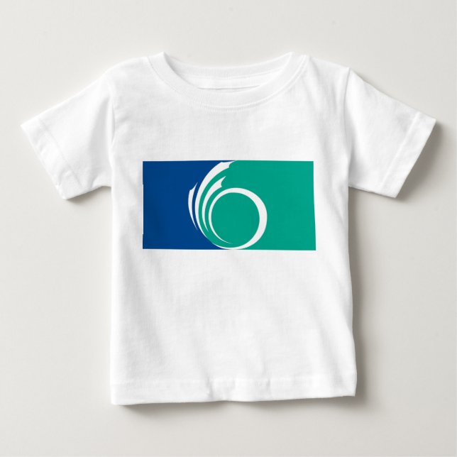 Camiseta de Bebê com Bandeira de Ottawa, Canadá (Frente)