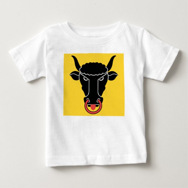 Camiseta de Bebê com Bandeira de Uri, Suíça (Frente)