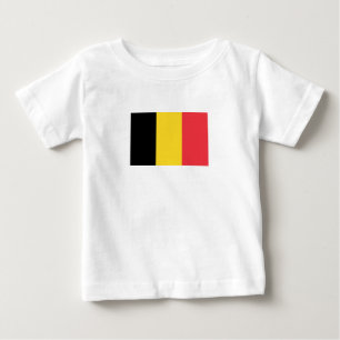 Camiseta de Bebê com Bandeira Patriótica da Bélgic