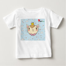 Camiseta de Bebê com Desenho de Gato Fofo – Adoráv