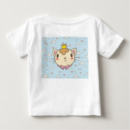 Camiseta de Bebê com Desenho de Gato Fofo – Adoráv