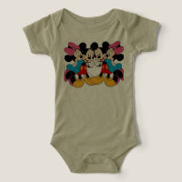 Camiseta de bebé com desenho de macaco colorido