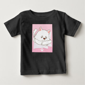 Camiseta de Bebê com Estampa de Gato Fofo