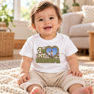 Camiseta de Bebê com Foto Personalizada 'Eu Amo Me