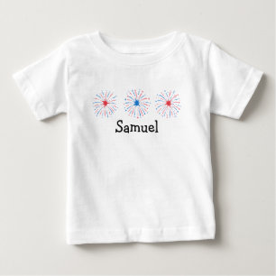 Camiseta de bebê com gravura Patriótica Trio de Fo