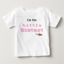 Camiseta de Bebê com Idade Irmãzinha