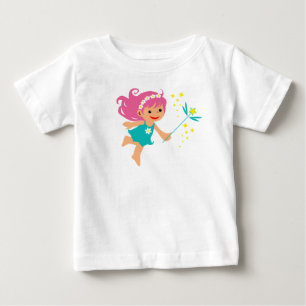 Camiseta de bebê com menina fada