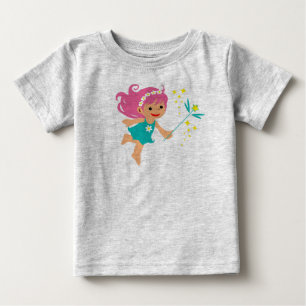 Camiseta de bebê com menina fada