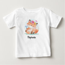 Camiseta de bebé com nome personalizado | Fox Prin