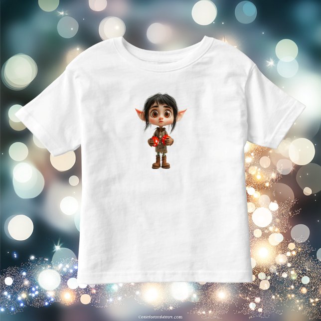 Camiseta de Bebê com tema de Elfo de Natal de Meni (Criador carregado)