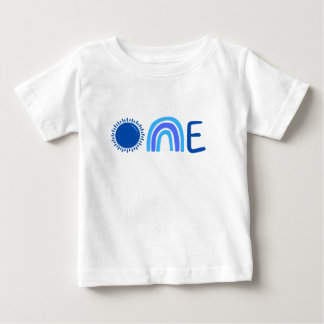Camiseta de bebê com um único primeiro aniversario