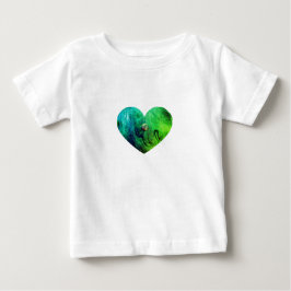 Camiseta de Bebê Coração de Gosma Rosa