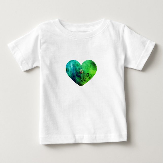 Camiseta de Bebê Coração de Gosma Rosa  (Frente)