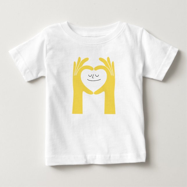 Camiseta de Bebê Coração Fofo (Frente)