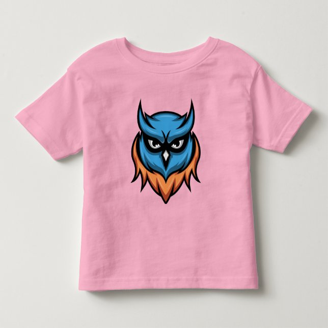 Camiseta de Bebê Coruja Colorida Fofa (Frente)