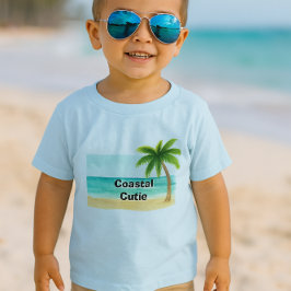 Camiseta de Bebê Costeira Cutie Beach