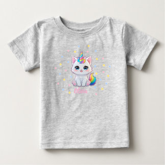 Camiseta de Bebê Cute Kawaii Caticorn