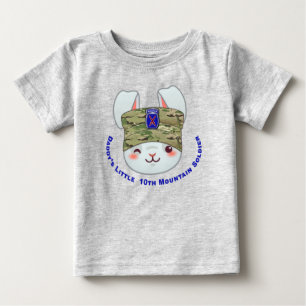Camiseta de bebê da 10ª Divisão de Montanha