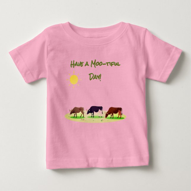 Camiseta de Bebê da Fazendinha da Vaca Fofa (Frente)