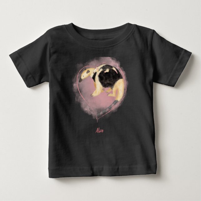 Camiseta de bebê da mãe e bebê lindas (cor) (Frente)