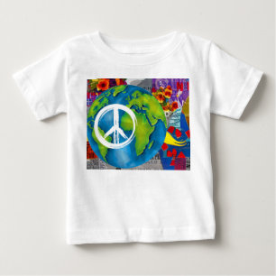 Camiseta de Bebê da Paz Mundial