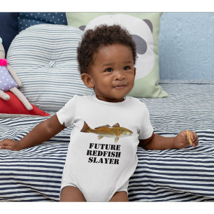 Camiseta De Bebê Da Pesca Do Futuro Vermelho