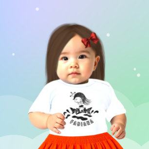 Camiseta de bebê da princesa correndo