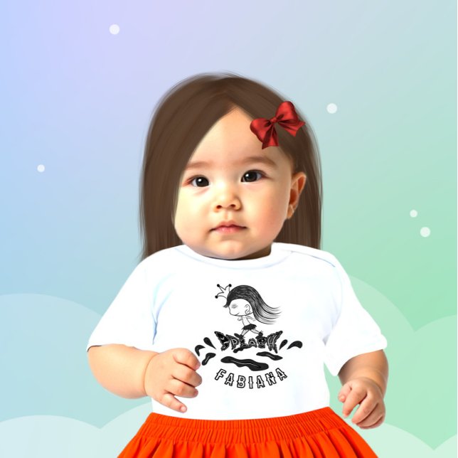 Camiseta de bebê da princesa correndo (Criador carregado)