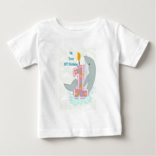 Camiseta de bebê de 1º aniversário
