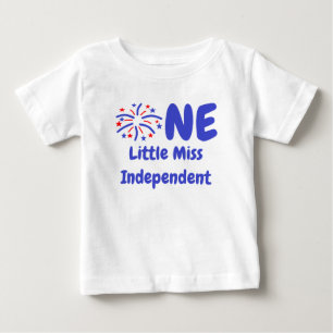 Camiseta de Bebê de 1º Aniversário Little Miss Ind