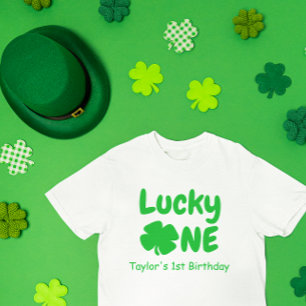Camiseta de bebê de 1º aniversário Lucky One