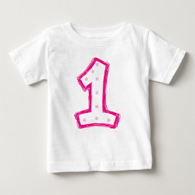 Camiseta de bebê de 1 ano (Frente)